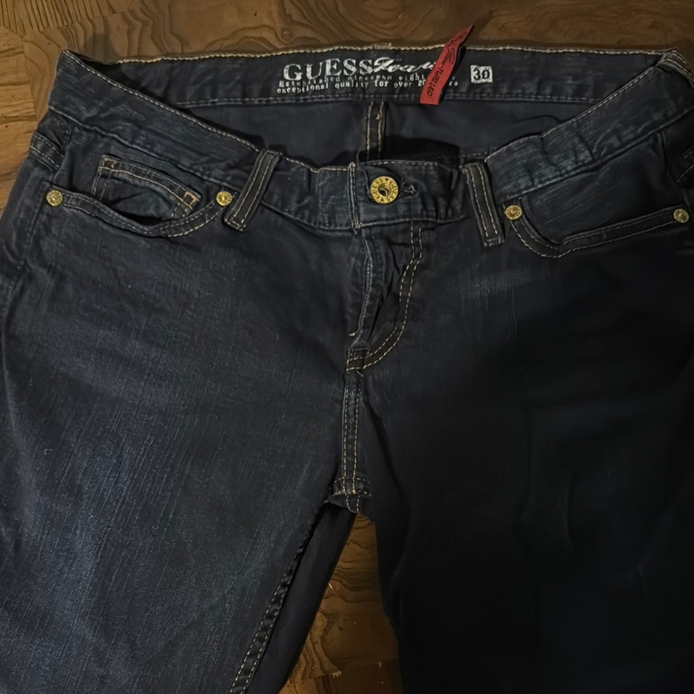 Guess Blue Flare Jeans with Wide Leg Design